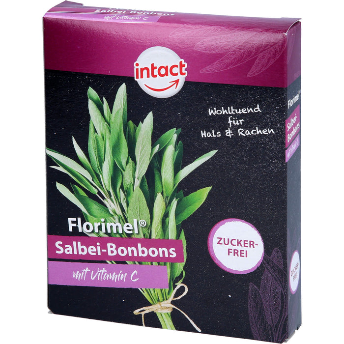 Florimel Salbeibonbons mit Vitamin C zuckerfrei, 40 g Bonbons