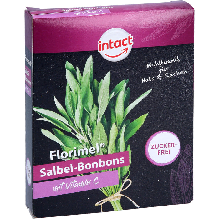 Florimel Salbeibonbons mit Vitamin C zuckerfrei, 40 g Bonbons