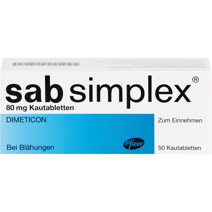 sab simplex Kautabletten bei Blähungen, 50 pc Tablettes