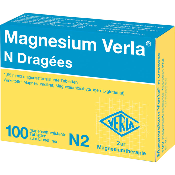 Magnesium Verla N Dragees, 100 St. Tabletten