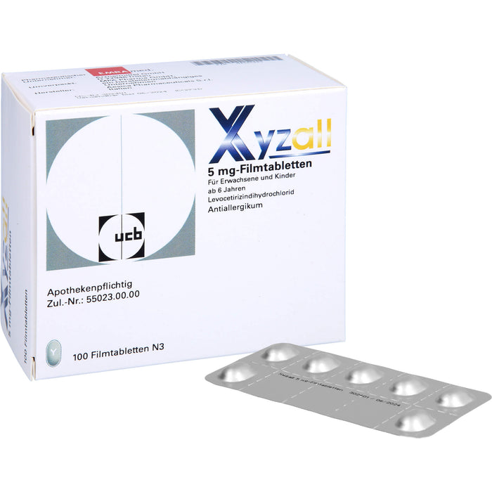 Xyzall 5 mg Emra Filmtabletten bei Allergien, 100 pc Tablettes