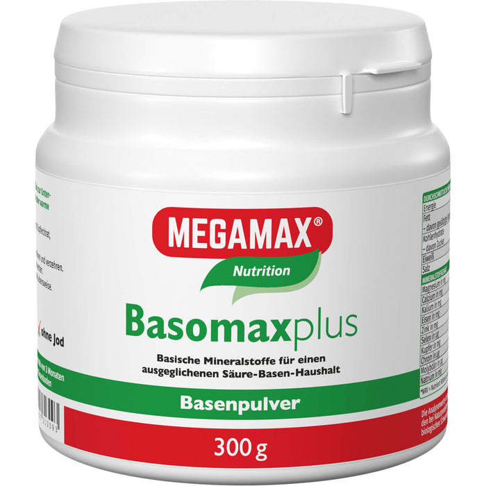 MEGAMAX Nutrition Basomax plus Basenpulver, 300 g Pulver