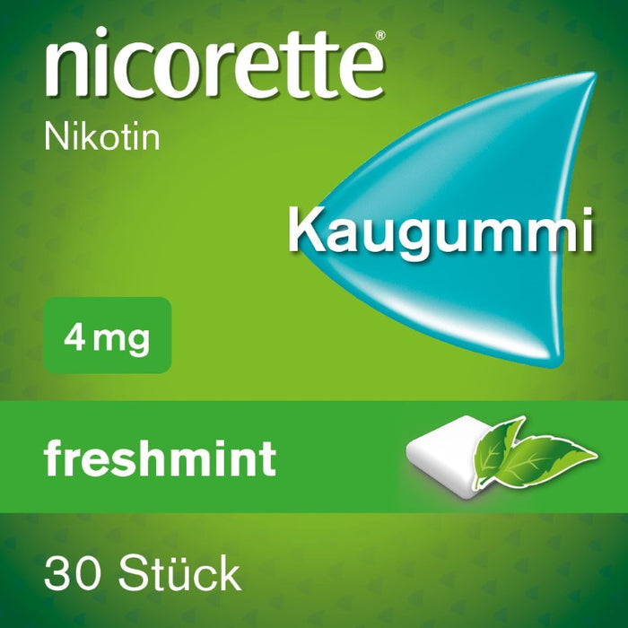 nicorette Kaugummi 4 mg Nicotin zuckerfrei freshmint für starke Raucher, 30 pcs. Chewing gum