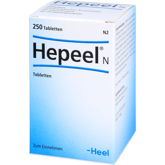 Hepeel N Tabletten bei Erkrankungen der Verdauungsorgane, 250 pc Tablettes