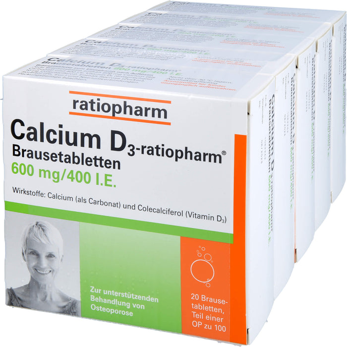 Calcium D3-ratiopharm Brausetabletten bei Osteoporose, 100 pcs. Tablets