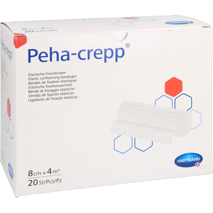 PEHA CREPP superelastische Fixierbinde 8 cm x 4 m, 20 St. Packung