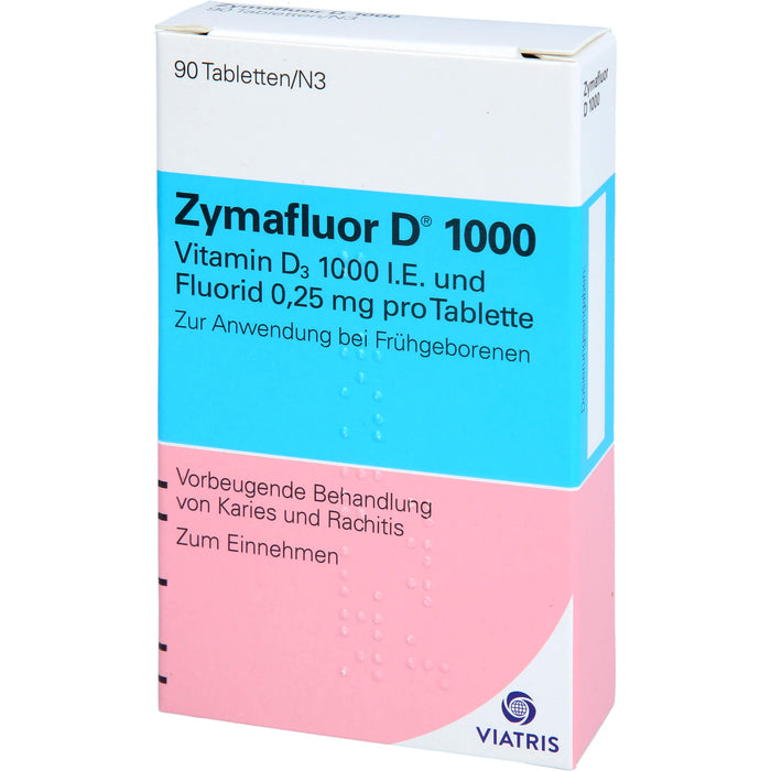 Zymafluor D 1000 Tabletten vorbeugende Behandlung von Karies und Rachitis, 90 pcs. Tablets