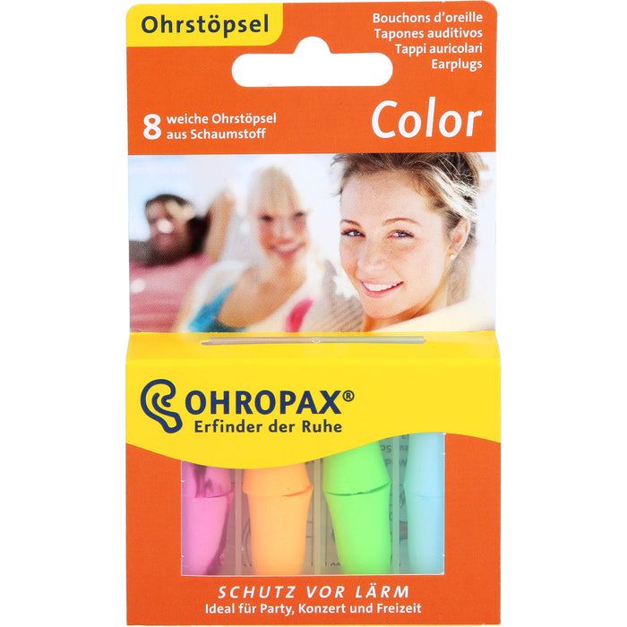 OHROPAX Color Ohrstöpsel Schaumstoff, 8 pc Bouchons d'oreilles