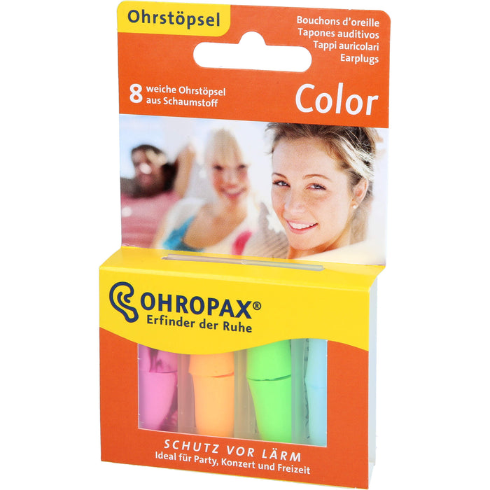 OHROPAX Color Ohrstöpsel Schaumstoff, 8 pc Bouchons d'oreilles