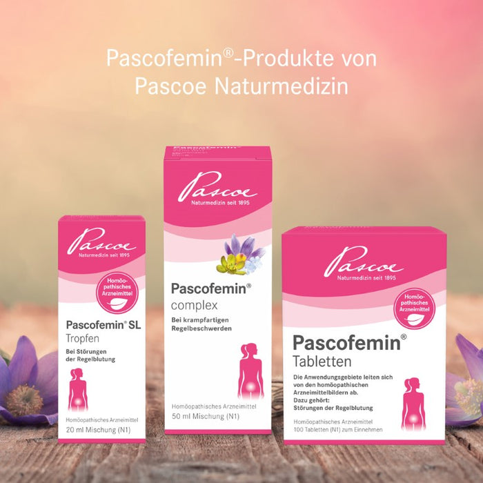 Pascofemin Tabletten bei Störungen der Regelblutung, 100 pc Tablettes