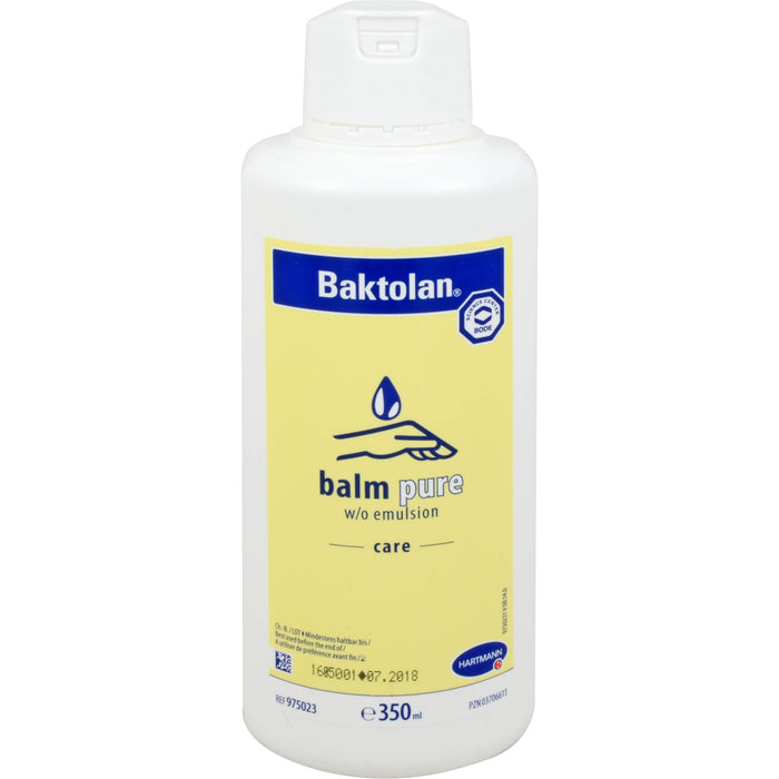 Baktolan balm pure intensiv pflegender parfümfreier Wasser-in-Öl-Balsam für trockene und empfindliche Haut, 350 ml Cream