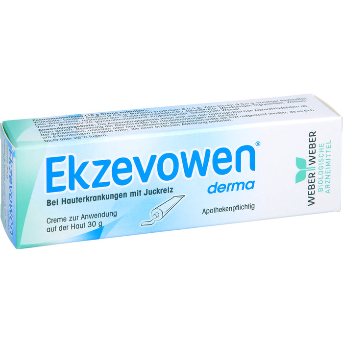 Ekzevowen derma Creme bei Hauterkrankungen mit Juckreiz, 30 g Creme