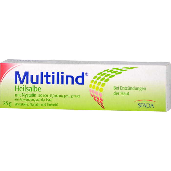 Multilind Heilsalbe mit Nystatin bei Entzündungen der Haut, 25 g Cream