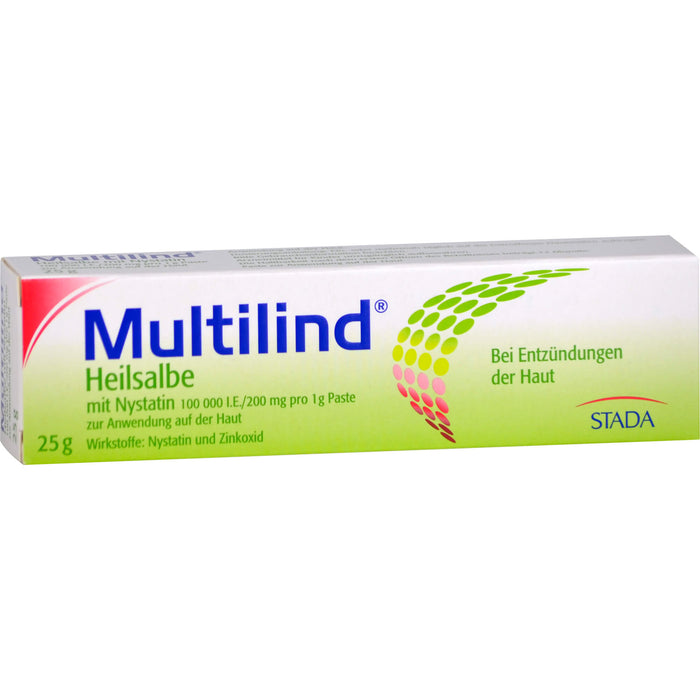 Multilind Heilsalbe mit Nystatin bei Entzündungen der Haut, 25 g Crème