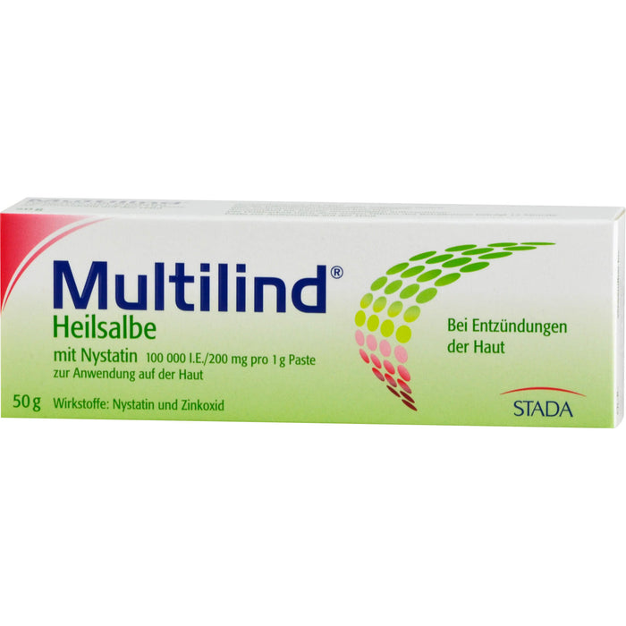 Multilind Heilsalbe mit Nystatin bei Entzündungen der Haut, 50 g Creme