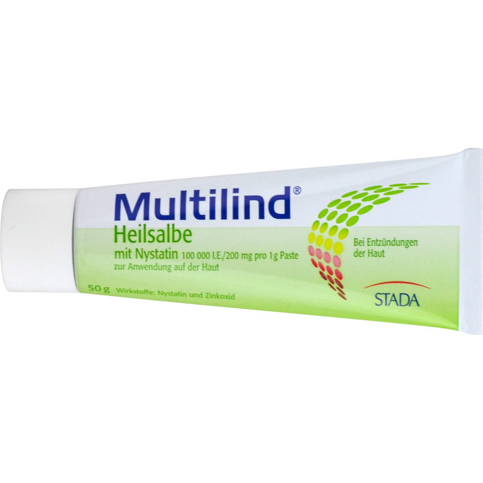 Multilind Heilsalbe mit Nystatin bei Entzündungen der Haut, 50 g Creme