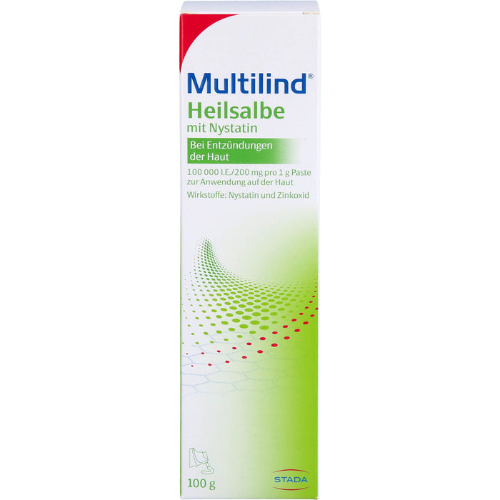 Multilind Heilsalbe mit Nystatin bei Entzündungen der Haut, 100 g Crème