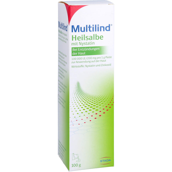 Multilind Heilsalbe mit Nystatin bei Entzündungen der Haut, 100 g Crème