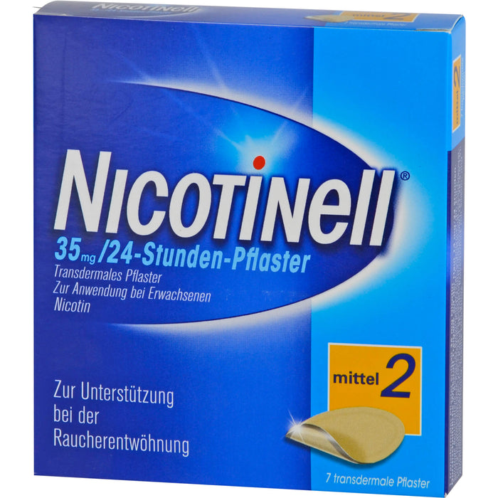 Nicotinell 14 mg/24-Stunden-Pflaster (bisher 35 mg) Stärke 2 (mittel), 7 pc Pansement