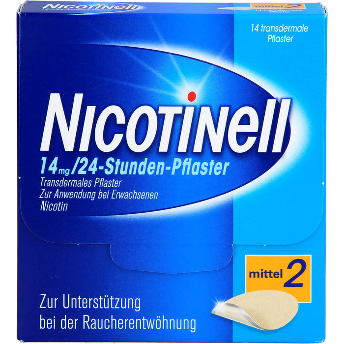 Nicotinell 14 mg/24-Stunden-Pflaster (bisher 35 mg) Stärke 2 (mittel), 14 pcs. Patch