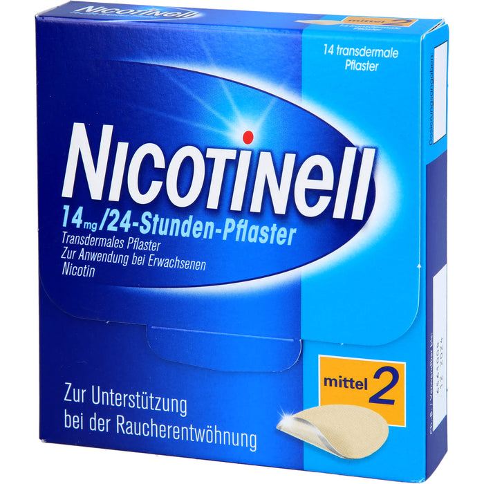 Nicotinell 14 mg/24-Stunden-Pflaster (bisher 35 mg) Stärke 2 (mittel), 14 pcs. Patch