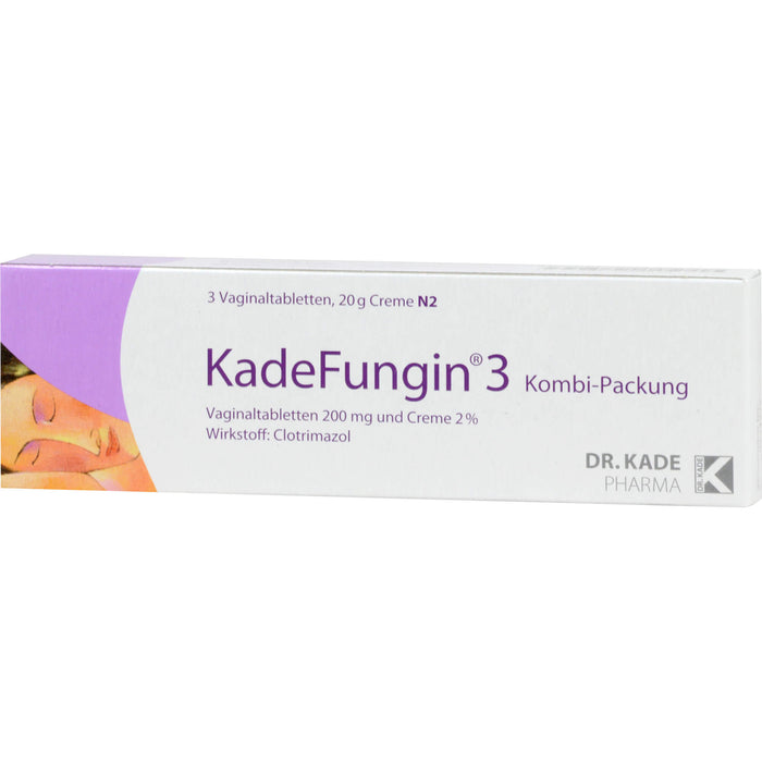 KadeFungin 3 Kombi-Packung Vaginaltabletten und Creme, 1 pcs. Combipack