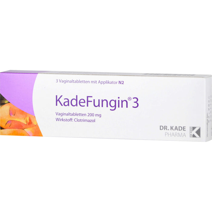 KadeFungin 3 Vaginaltabletten mit Applikator, 3 St. Tabletten