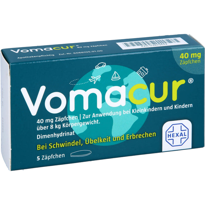 Vomacur 40 mg Zäpfchen, 5 pcs. Suppositories