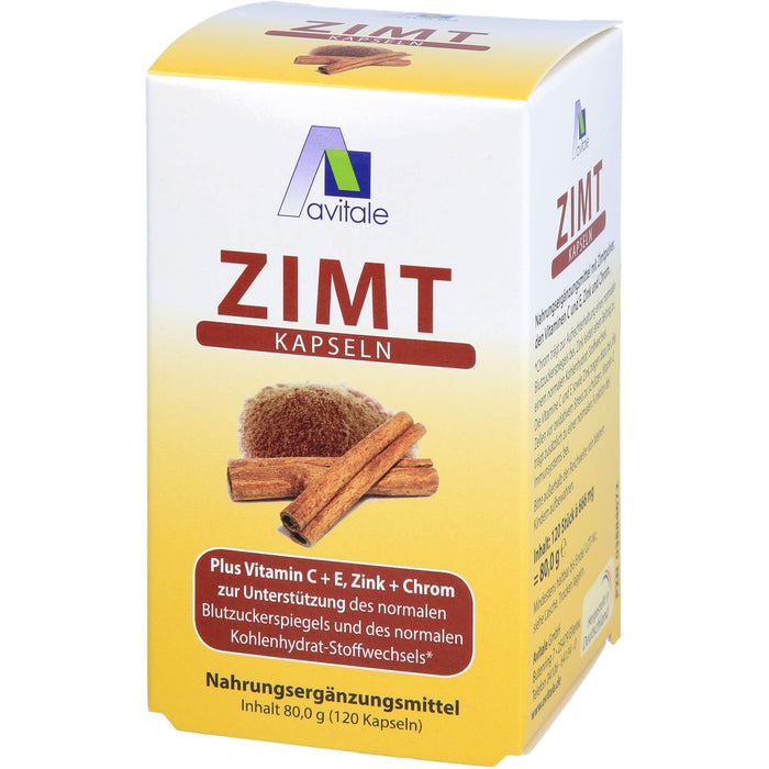 Avitale Zimtkapseln 500 mg + Vitamin C + E, 120 pc Capsules