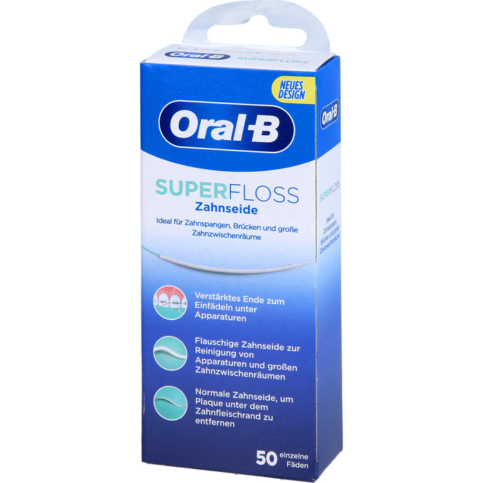 Oral-B Zahnseide SuperFloss Minzgeschmack, 1 pc Fil dentaire