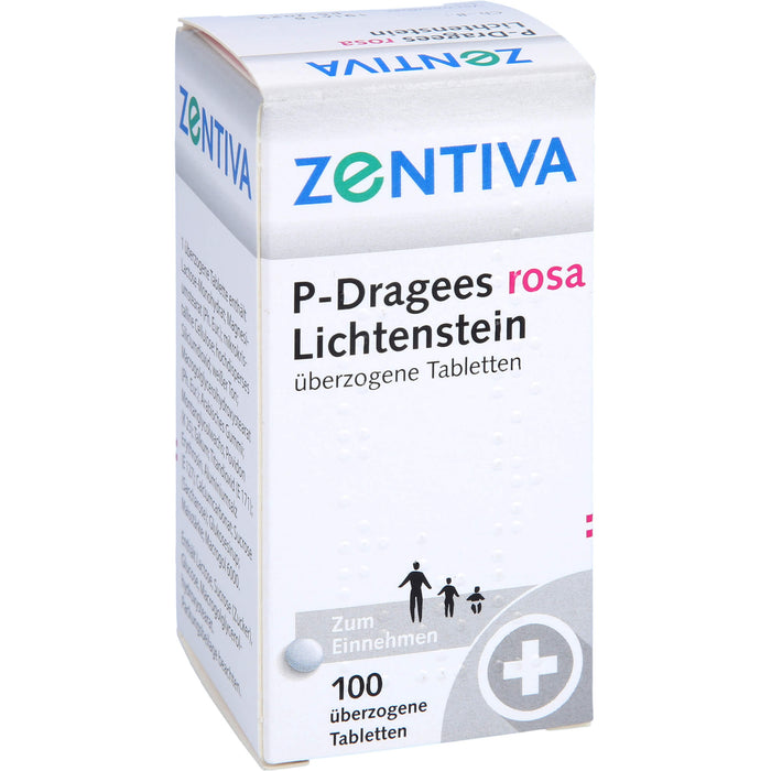 P-Dragees rosa Lichtenstein, Überzogene Tabletten, 100 St UTA