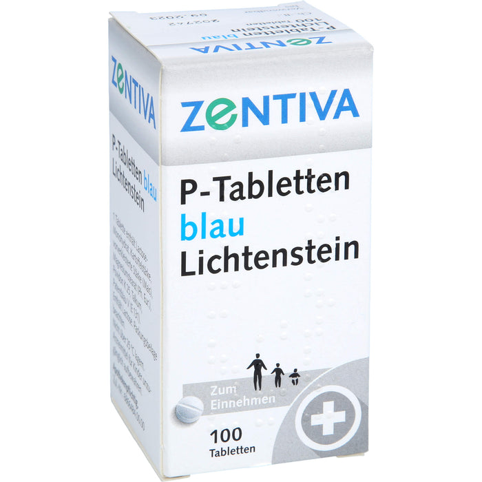 P-Tabletten blau Lichtenstein, 100 pc Tablettes