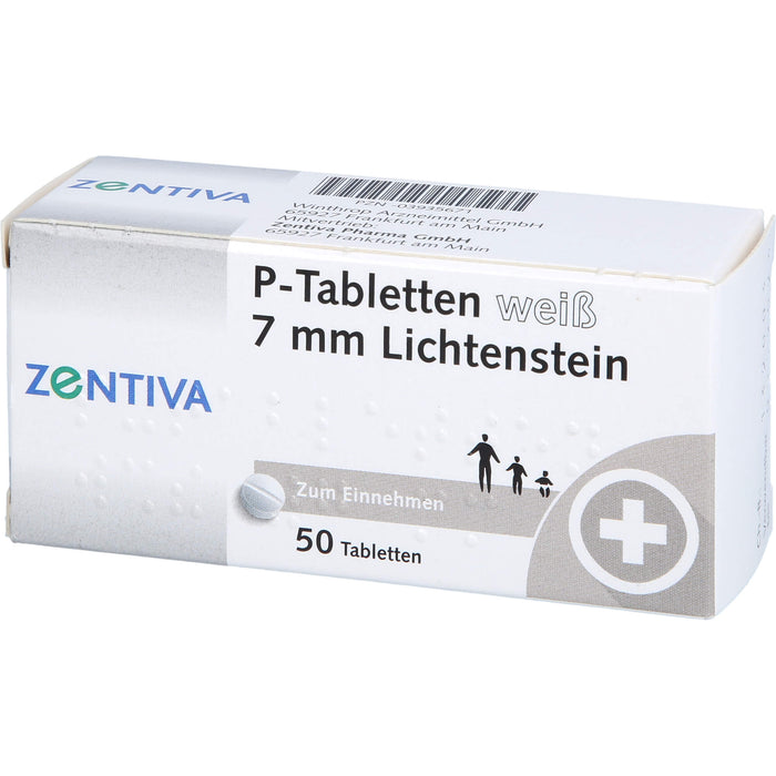 Winthrop P-Tabletten weiß 7 mm Lichtenstein, 50 St. Tabletten