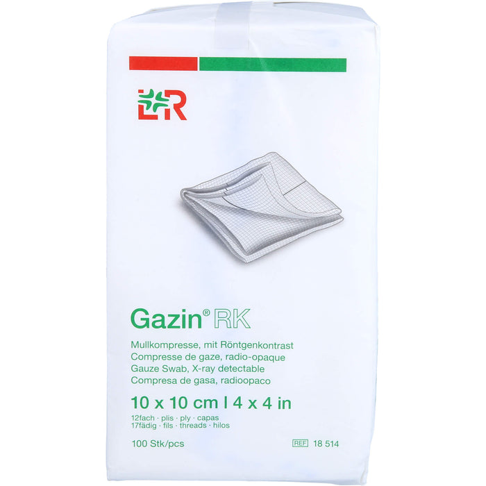 Gazin Kompressen unsteril mit RK 10x10cm, 100 pcs. Compresses