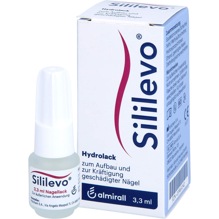 Sililevo Hydrolack  zum Aufbau und zur Kräftigung  geschädigter Nägel, 3.3 ml Solution