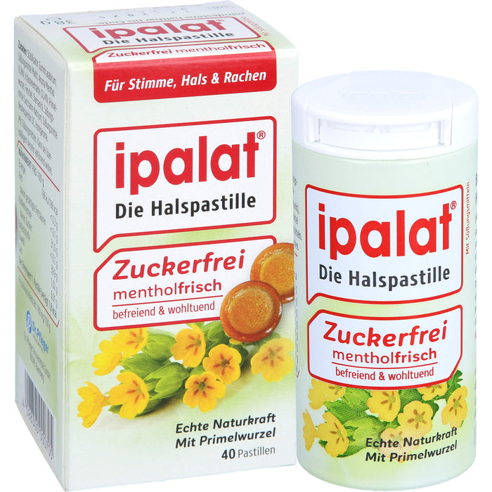 ipalat Halspastillen zuckerfrei, 40 pc Pastilles