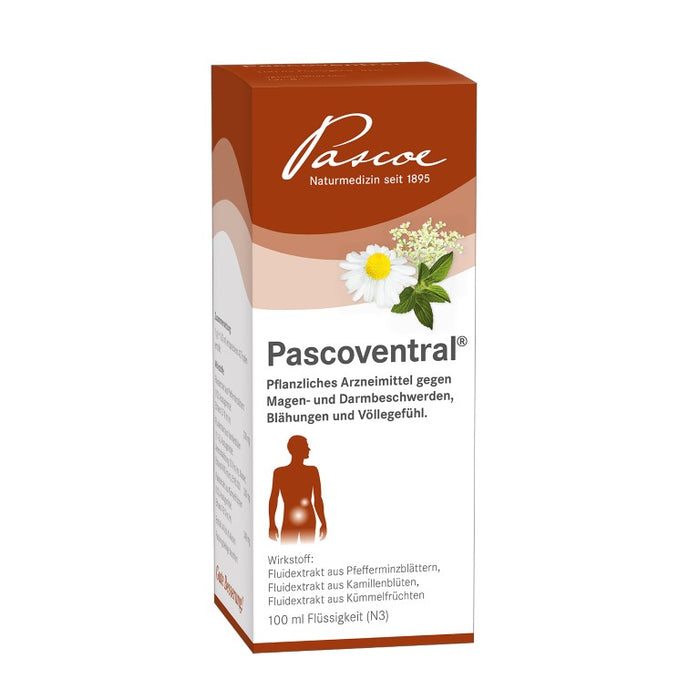 Pascoventral Lösung gegen Magen- und Darmbeschwerden, Blähungen und Völlegefühl, 100 ml Lösung