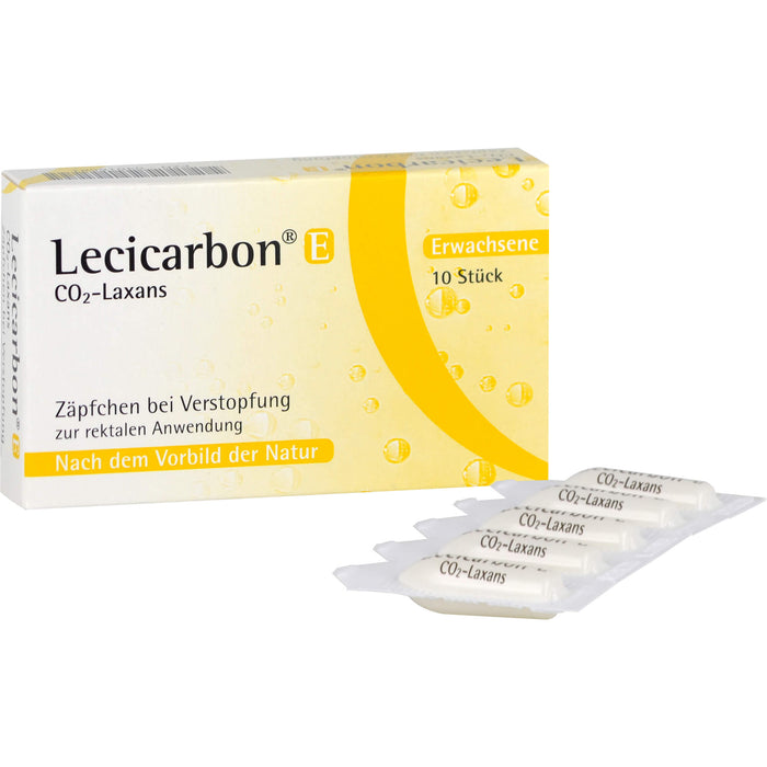 Lecicarbon E CO2-Laxans (Zäpfchen für Erwachsene), 10 pcs. Suppositories