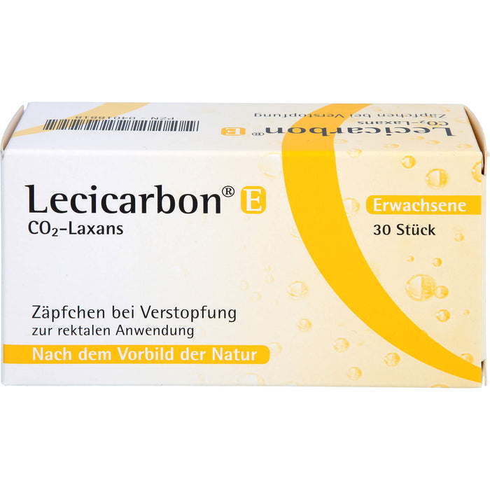 Lecicarbon E CO2-Laxans Zäpfchen bei Verstopfung, 30 pc Suppositoires