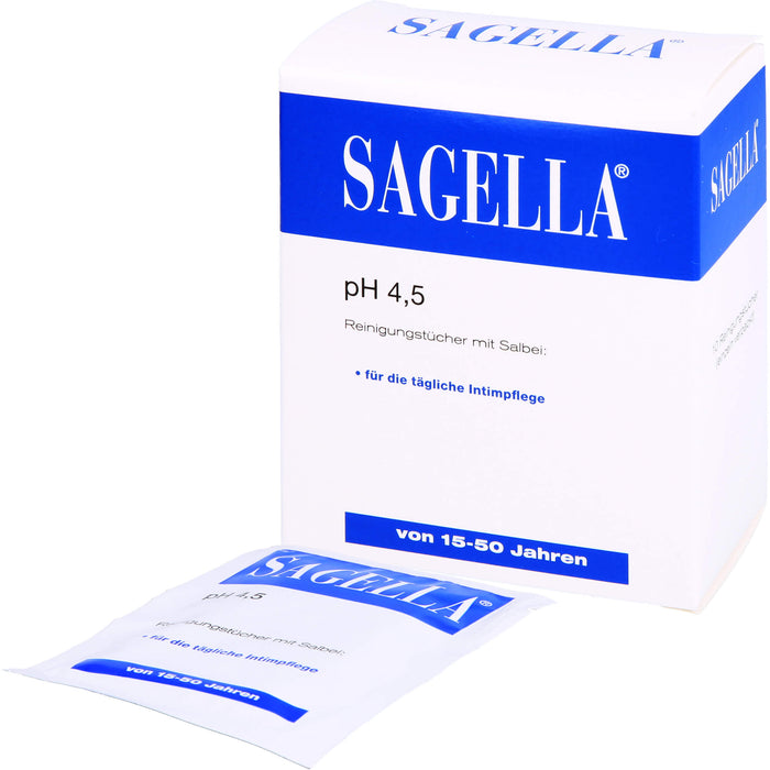 SAGELLA pH 4,5 Intim-Reinigungstücher, 10 pcs. Cloths