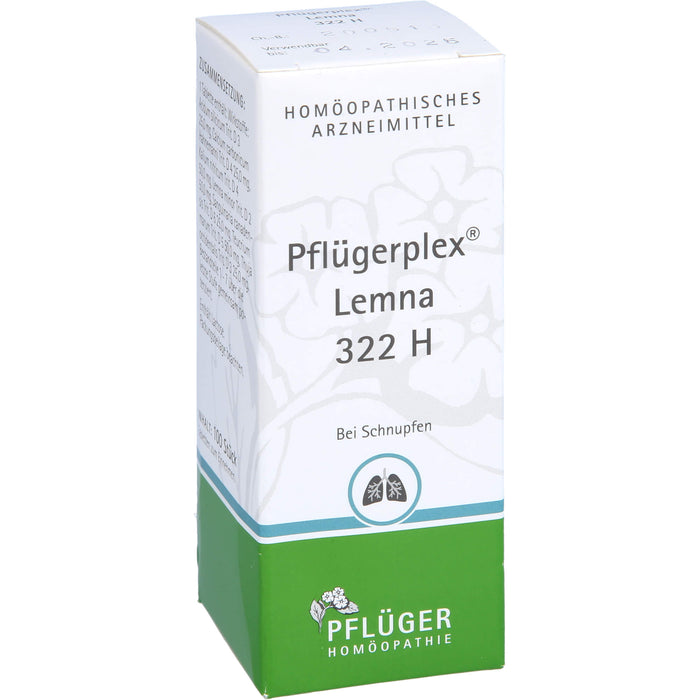 Pflügerplex Lemna 322H Tabletten bei Erkrankungen der Atemorgane, 100 St. Tabletten