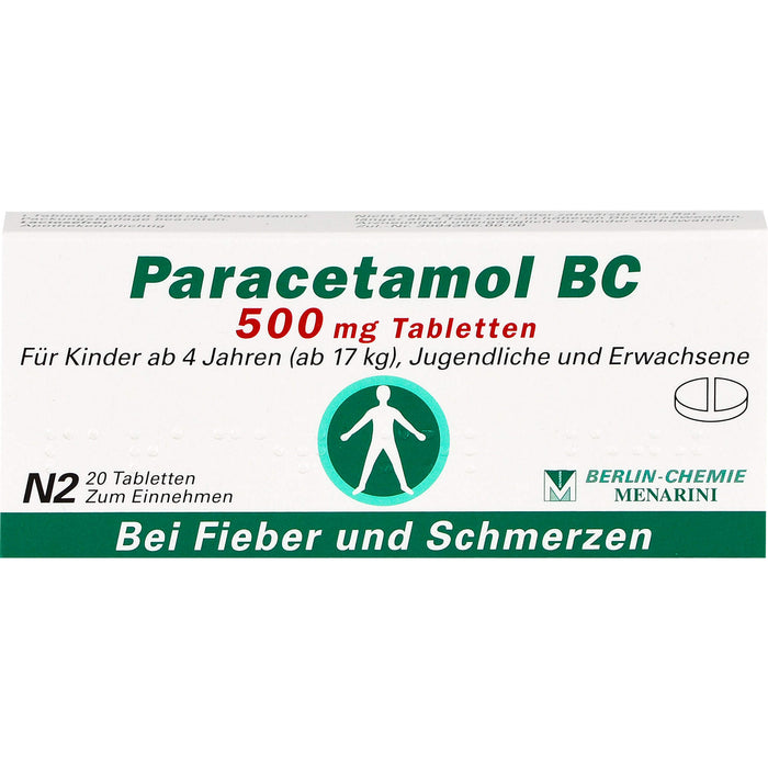 Paracetamol BC 500 mg Tabletten, 20 pc Tablettes