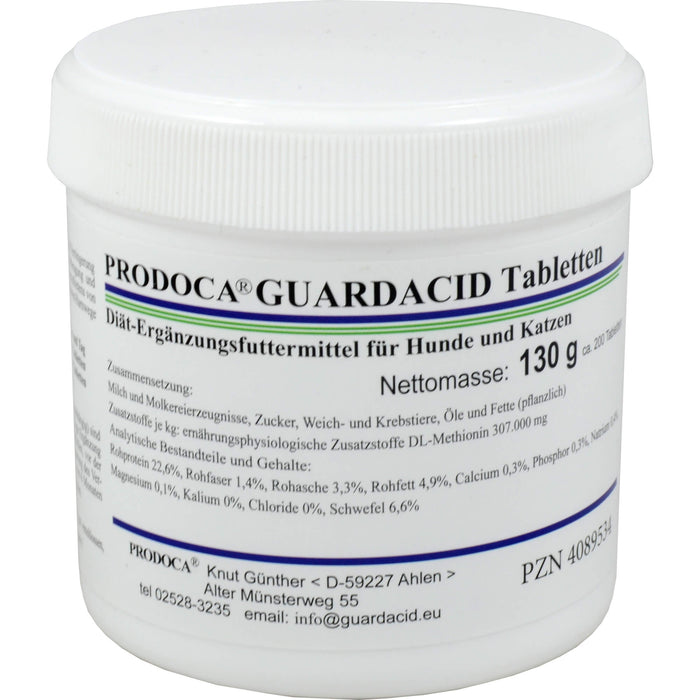 PRODOCA GUARDACID Tabletten für Hunde und Katzen, 200 pc Tablettes