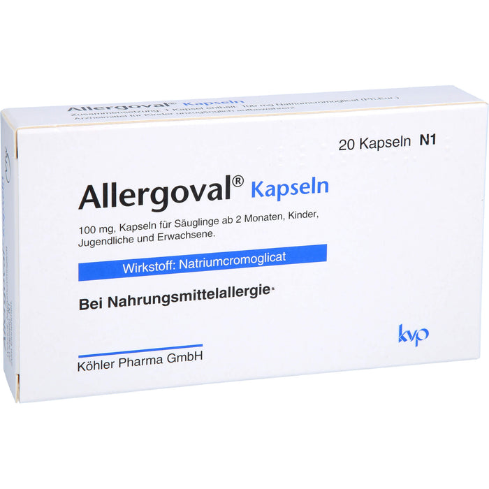 Allergoval Kapseln bei Nahrungsmittelallergie, 20 pcs. Capsules