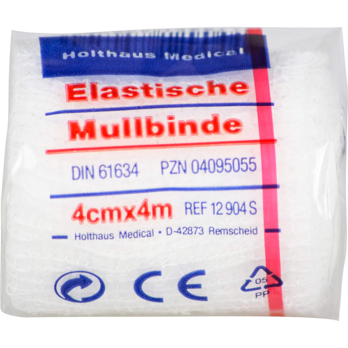 Holthaus Medical elastische Mullbinde 4 cm x 4 m, 1 pcs. Pack