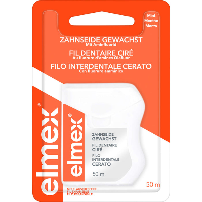 elmex Zahnseide gewachst mit Aminfluorid 50 m, 1 pc Paquet