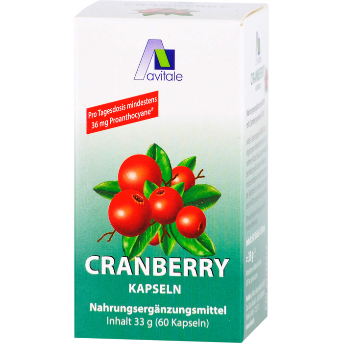 Avitale Cranberry Kapseln 400mg, 60 pc Capsules