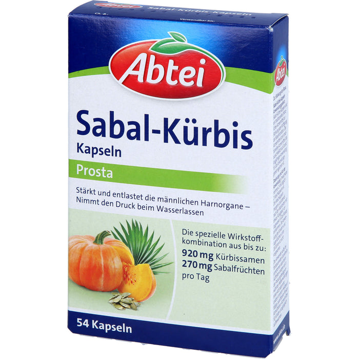 Abtei Sabal-Kürbis Prosta stärkt und entlastet die männlichen Harnorgane, 54 pc Capsules