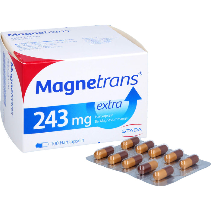 Magnetrans extra 243 mg Hartkapseln bei Magnesiummangel, 100 pc Capsules