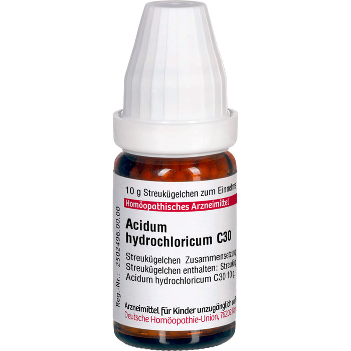 DHU Acidum hydrochloricum C30 Streukügelchen, 10 g Globules